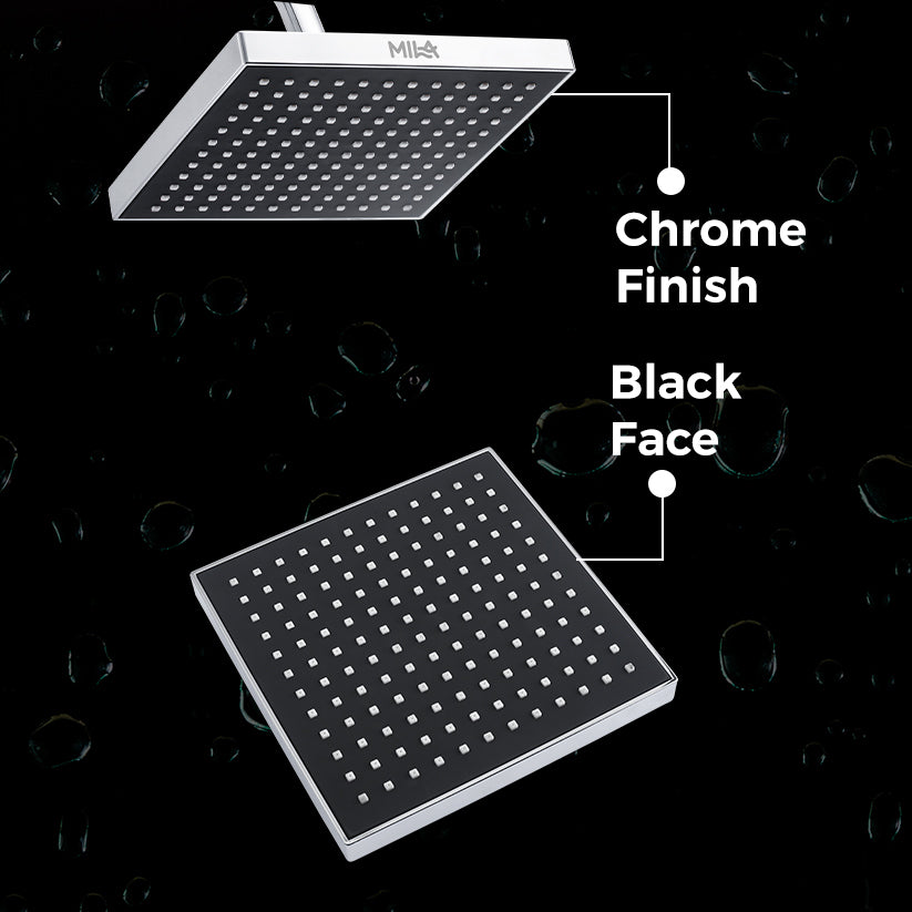 Mila Matte Rain Shower, 200 * 200mm, Shower Head surface with Chrome Rain Shower Head, MSXX0306CM, Single Function